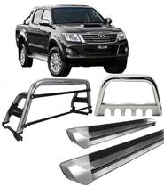 Kit Quebra Mato CH Estribo Santo Antônio H2 Hilux 05-15 Cromado Kit Quebra Mato CH Estribo Santo Antônio H2 Hilux 05-15 Cromado