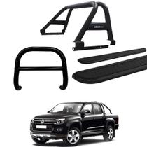 Kit Quebra Mato Estribo Ch de Aço Santo Antônio Amarok CD