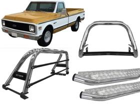 Kit Quebra Mato Estribo CH Santo Antônio Duplo C20/C-20 Cromado