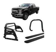 Kit Quebra Mato Estribo CH Santo Antônio H3 F250 C Duplo Preto