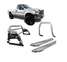 Kit Quebra Mato Estribo CH Santo Antônio H3 F250 C Simples Cromado