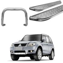 Kit Quebra Mato Estribo Chapa Cromado TR4 Todos os Anos