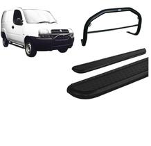 Kit Quebra Mato Estribo Chapa Fiat Doblo Cor Preto