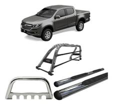 Kit Quebra Mato_estribo Chapa_'santo Ant' S10 12/20 Cromado