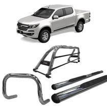 Kit Quebra Mato Estribo Chapa Santo Antônio d S10 12/20 Cromado Kit Quebra Mato Estribo Chapa Santo Antônio d S10 12/20 Cromado