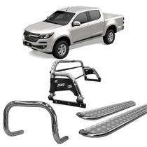 Kit Quebra Mato Estribo Chapa Santo Antônio H3 S10 12/20 Cromado