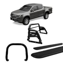 Kit Quebra Mato Estribo Chapa Santo Antônio S10 12/20 Preto Kit Quebra Mato Estribo Chapa Santo Antônio S10 12/20 Preto