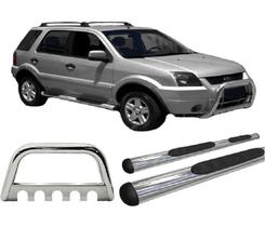 Kit Quebra Mato Estribo EcoSport 2004 a 2007 Cromado