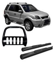 Kit Quebra Mato Estribo EcoSport 2004 a 2007 Preto