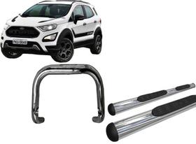 Kit Quebra Mato Estribo Oblongo EcoSport 13/2020 Cromado