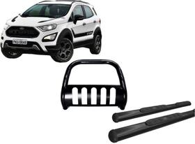 Kit Quebra Mato Estribo Oblongo EcoSport 13/2020 Preto