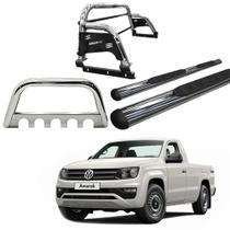 Kit Quebra Mato Estribo Oblongo Santo Antônio H3/Amarok CS Cromado Kit Quebra Mato Estribo Oblongo Santo Antônio H3/Amarok CS Cromado