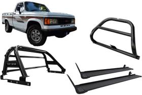 Kit Quebra Mato Estribo Original Santo Antônio Duplo D20/D-20 Preto