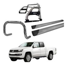 Kit Quebra Mato estribo Oval santo Anth2 Amarok Cd Cromado