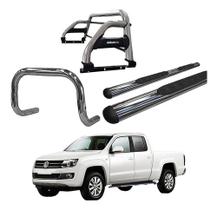 Kit Quebra Mato estribo Oval santo Anth2 Amarok Cd Cromado