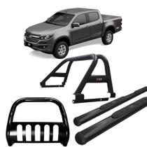 Kit Quebra Mato Estribo Oval Santo Antônio (d) S10 12/20 Preto