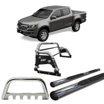 Kit Quebra Mato Estribo Oval Santo Antônio S10 12/20 Cromado Kit Quebra Mato Estribo Oval Santo Antônio S10 12/20 Cromado