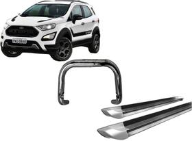 Kit Quebra Mato Estribo Personalizado Prata Ecosport 13/2020