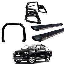 Kit Quebra Mato Estribo Personalizado Santo Antônio H3 Amarok CD Preto Kit Quebra Mato Estribo Personalizado Santo Antônio H3 Amarok CD Preto