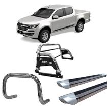 Kit Quebra Mato Estribo Personalizado Santo Antônio H3 S10 12/20 Cromado