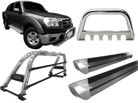 Kit Quebra Mato Estribo Personalizado Santo Antônio Ranger 97 a 12 Cromado Kit Quebra Mato Estribo Personalizado Santo Antônio Ranger 97 a 12 Cromado