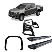 Kit Quebra Mato Estribo Personalizado Santo Antônio S10 12/20 Preto Kit Quebra Mato Estribo Personalizado Santo Antônio S10 12/20 Preto