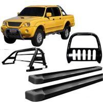 Kit Quebra Mato+estribo Plata+ Santo Antônio L200 2004 Preto