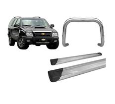 Kit Quebra Mato Estribo Plataforma Cromado Para Blazer Kit Quebra Mato Estribo Plataforma Cromado Para Blazer
