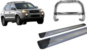 Kit Quebra Mato Estribo Plataforma Grafite Tucson até 2016