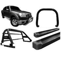 Kit Quebra Mato Estribo Plataforma Sant Antônio Ranger 97 a 12 Preto