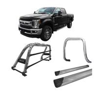 Kit Quebra Mato Estribo Plataforma Santo Antônio F250 C Duplo Cromado