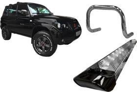 Kit Quebra Mato Estribo Preto Brilhante TR4 Todos os Anos