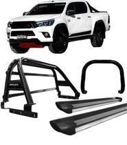 Kit Quebra Mato Estribo Santo Antônio Duplo Hilux 16/20 Preto Kit Quebra Mato Estribo Santo Antônio Duplo Hilux 16/20 Preto