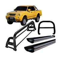 Kit Quebra Mato Estribo Santo Antônio H2 L200 004 Preto Kit Quebra Mato Estribo Santo Antônio H2 L200 004 Preto