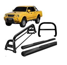 Kit Quebra Mato Estribo Santo Antônio H2 L200 004 Preto Kit Quebra Mato Estribo Santo Antônio H2 L200 004 Preto