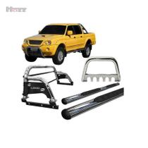 Kit Quebra Mato Estribo Santo Antônio H3 L200 04 Cromado Kit Quebra Mato Estribo Santo Antônio H3 L200 04 Cromado