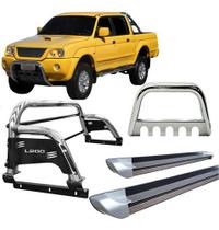 Kit Quebra Mato_estribo_santo Antônio H3 L200 04 Cromado Kit Quebra Mato_estribo_santo Antônio H3 L200 04 Cromado