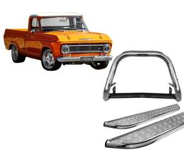 Kit Quebra Mato S/Barra Estribo Chapa Cromado D10