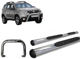 Kit Quebra Mato S/Barra Estribo Oval Oblongo Cromado Duster
