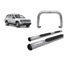 Kit Quebra Mato S/Barra Estribo Oval TrailBlazer Cromado Kit Quebra Mato S/Barra Estribo Oval TrailBlazer Cromado
