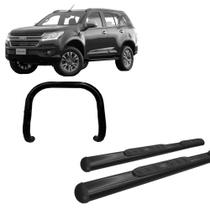 Kit Quebra Mato S/Barra Estribo Oval TrailBlazer Preto Kit Quebra Mato S/Barra Estribo Oval TrailBlazer Preto
