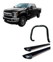 Kit Quebra Mato S/barra Estribo Personalizado Preto F250