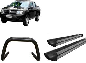 Kit Quebra Mato S/Barra Estribo Personalizado Preto Oroch