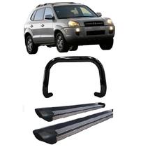 Kit Quebra Mato S/Barra Estribo Personalizado Preto Tucson Até 2016