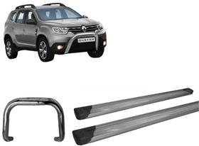 Kit Quebra Mato S/Barra Estribo Plataforma Grafite Duster