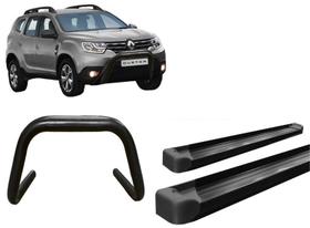 Kit Quebra Mato S/Barra Estribo Plataforma Preto Duster