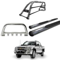 Kit Quebra Mato Santo Antônio Duplo Estribo Oval S-10 94/2011 Preto