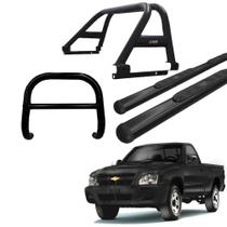 Kit Quebra Mato Santo Antônio Duplo Estribo Oval S-10 94/2011 Preto