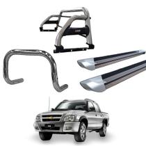 Kit Quebra Mato Santo Antônio Duplo Estribo Personalizado S10 94/2011 Cromado C/D