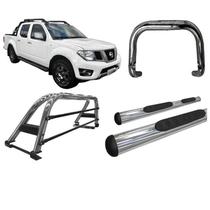 Kit Quebra Mato Santo Antônio Estribo Frontier 08/2016 Cromado Kit Quebra Mato Santo Antônio Estribo Frontier 08/2016 Cromado